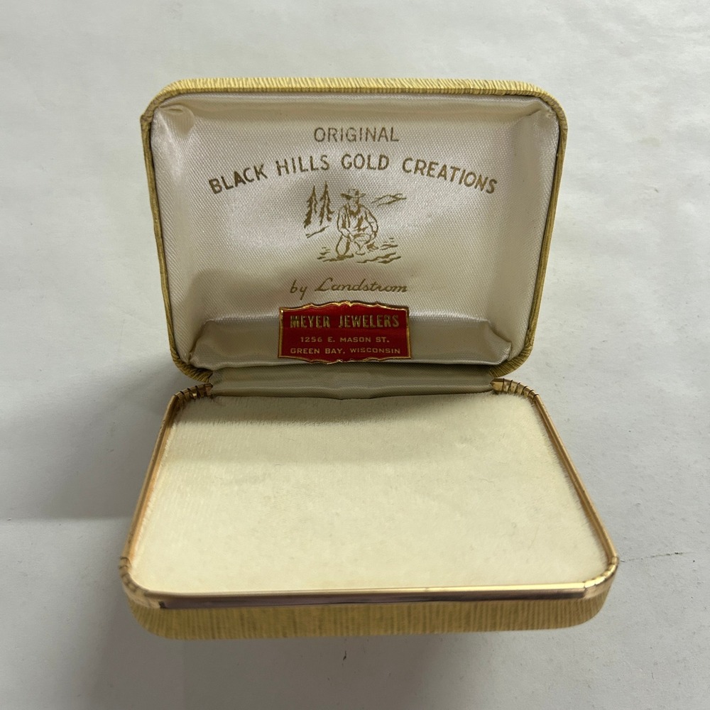 Landstrom Black Hills Gold Creations Jewelry Box OS Yellow Mid Century‎ Vintage